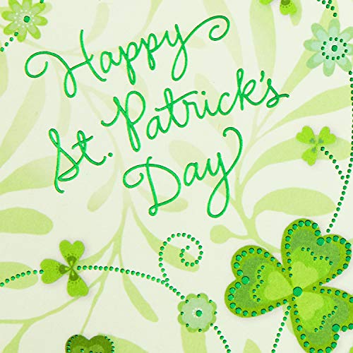 Hallmark St. Patrick's Day Greeting Cards with Envelopes, Shamrock Design (6-Pack)