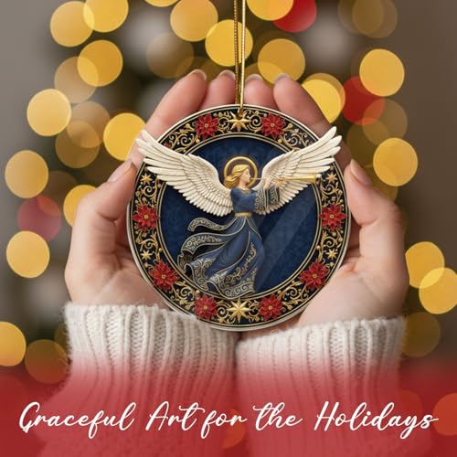 Nativity Angel Christmas Ornament - Religious Holiday Tree Decor for Women