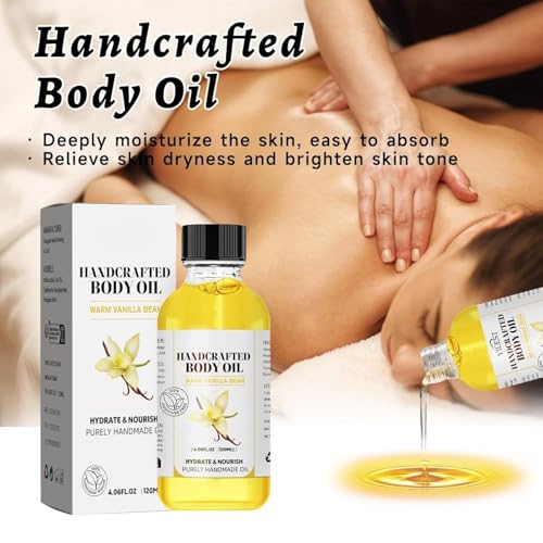Vanilla Body Oil 120ml – Hydrating & Nourishing Moisturizer for Dry Skin