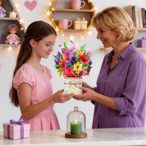 Pop Up Bouquet Card - 3D Flower Card with Envelope for All Occasions