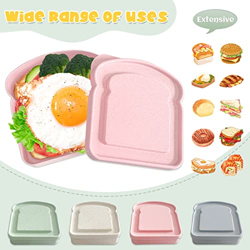 Reusable Sandwich Containers for Lunch - BPA-Free, Microwave Safe