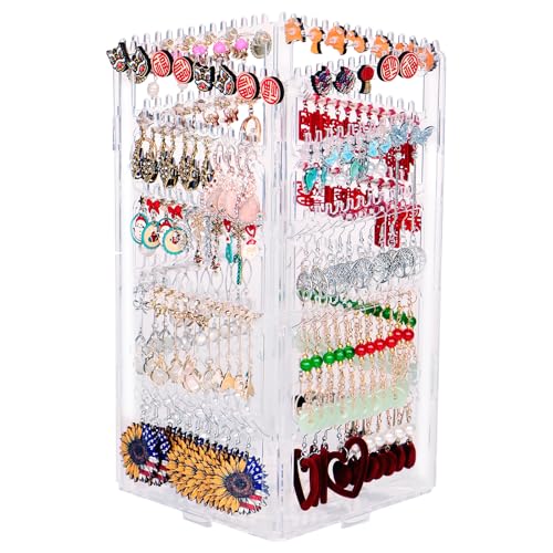 360 Rotating 5-Tier Earring Holder Organizer with 212 Holes