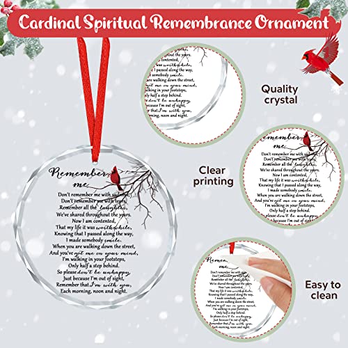 Memorial Christmas Ornament - Cardinal Sympathy Gift - Remember Me - Variation of THIS listing