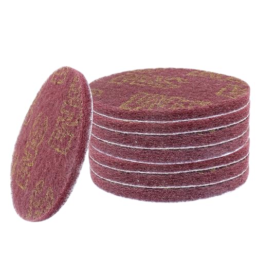 Hordion 8-Pack Round Scrubbing Pads - Durable Scouring Tool for Home Cleaning