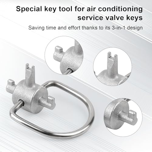 Gosknor 2pcs HVAC Locking Cap Key Set for R410A & R22 Refrigerants