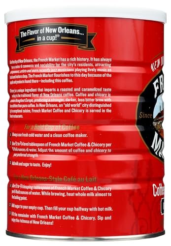 French Market Coffee & Chicory Dark Roast 12oz - Premium Blend
