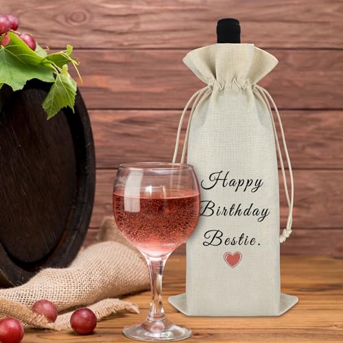 Happy Birthday Bestie Wine Bag | Friendship Gift for Women