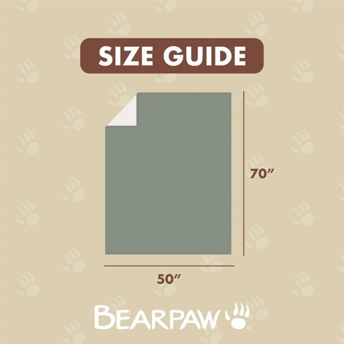 BEARPAW Sherpa Throw Blanket - Reversible & Cozy Blanket for Bed Couch Sofa, Lightweight Living Room Decor, Home Decor, Birthday Gifts for Women - 50"x70", Green (Valley)