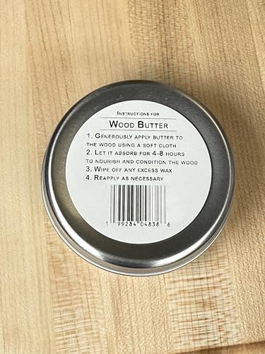 Natural Wood Cutting Board Butter - 2 fl oz Food-Safe Oil & Beeswax