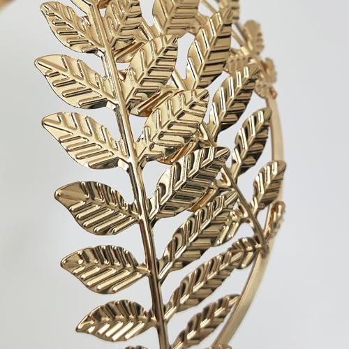 WLBON Golden Leaf Headband Roman Goddess Hair Crown Headpiece for Women