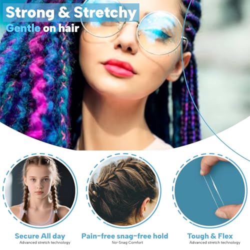 Clear Elastic Hair Ties 500 Pack – Strong Stretchy Bands for All Hair