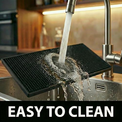 Non-Slip Bar Mat 6x12 Inch - Odorless PVC Spill Mat for Home