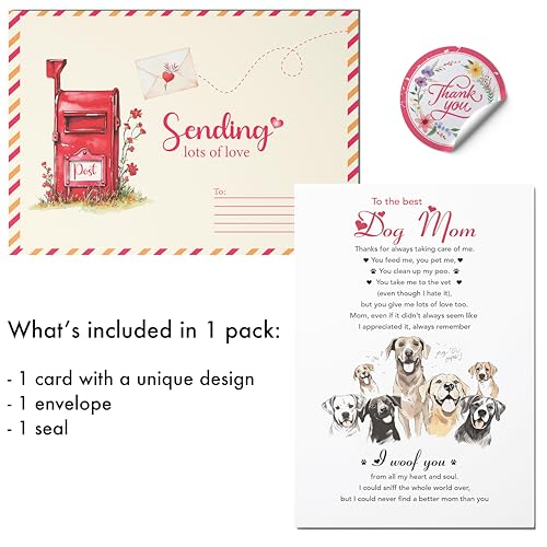 Heartfelt Mother's Day Card from Dog | Premium Quality Dog Mom Card