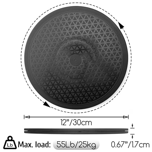 Famgee 12-Inch Lazy Susan Turntable with Anti-Slip Patterns, Heavy Duty Swivel