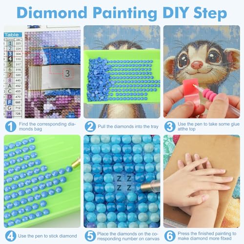 NAIMOER 5D Diamond Painting Kit for Adults - Full Drill DIY Art 12x16 inch