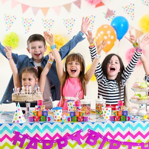 36-Pack Happy Birthday Slap Bracelets for Kids & Adults - Colorful Party Favors