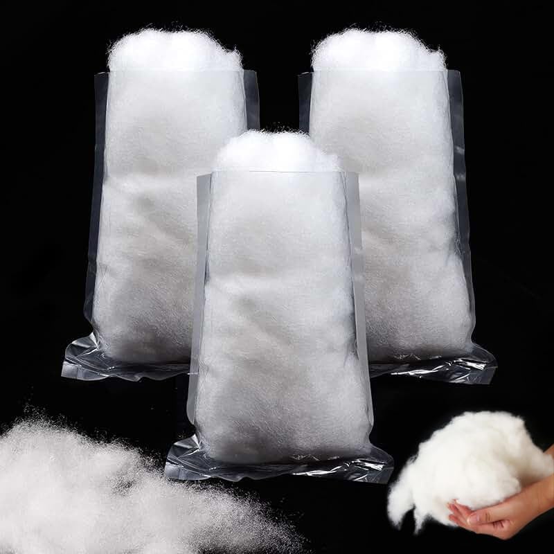 Skiennix Christmas Fake Snow Decoration - 7.05 Oz Fluffy Artificial Cotton for Indoor Decor | Flame Resistant Winter Blanket