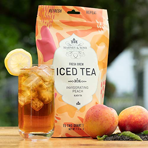Harney & Sons Organic Peach Black Iced Tea - 15 Bags