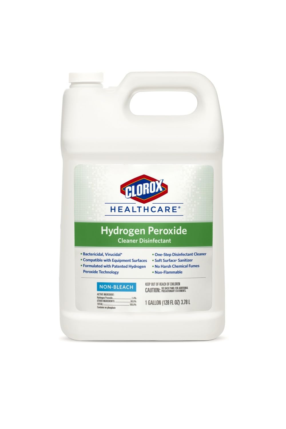 Clorox Healthcare Hydrogen Peroxide Cleaner Disinfectant Refill, Bleach Free, 128 Fluid Ounces (Package May Vary)