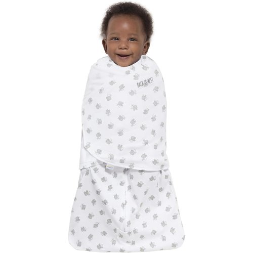HALO 100% Cotton Sleepsack Swaddle - 3-Way Adjustable Wearable Blanket, TOG 1.5, Lamb Scribble White, Newborn (0-3 Months)