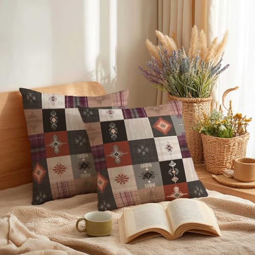 Southwestern Geometric Throw Pillow Covers - Set of 2, 18x18