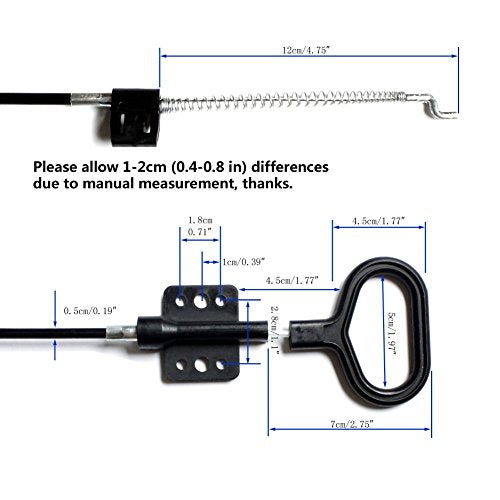Love&Mini D-Ring Recliner Release Pull Cable - Replacement Part for Sofa, 2 Pack