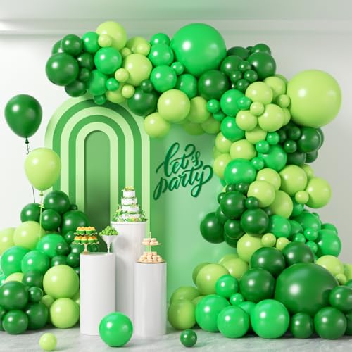 126pcs Dark Lime Green Balloon Arch Kit for Parties