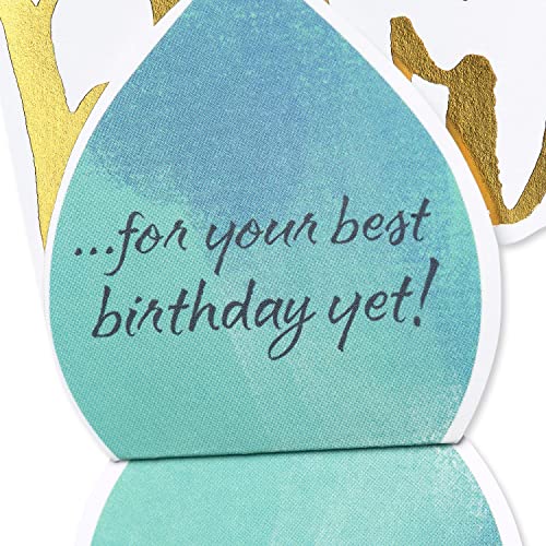 American Greetings Hanging Birthday Card with Metallic Details