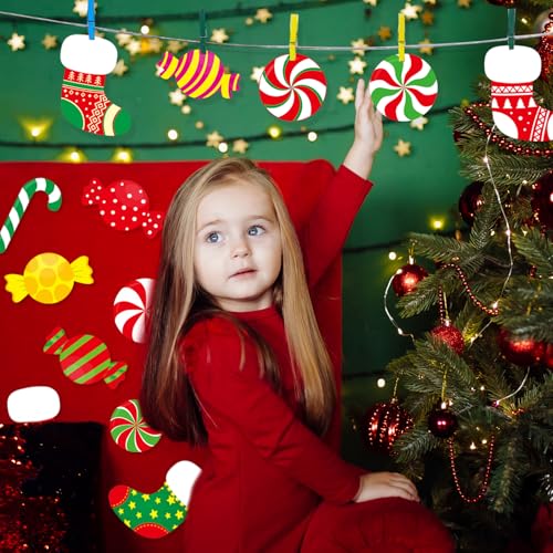 Christmas Candy Land Paper Cutouts Set - Bulletin Board Decor for Holiday Crafts