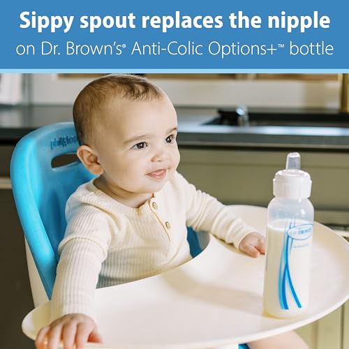 Dr. Brown's Options+ Narrow Sippy Spouts, 4-Pack - Soft Silicone 6m+