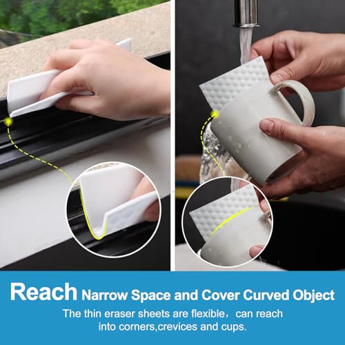 Zomum Magic Sponge Eraser Sheets, 52 PCS Convex Point Melamine Cleaning Wipes
