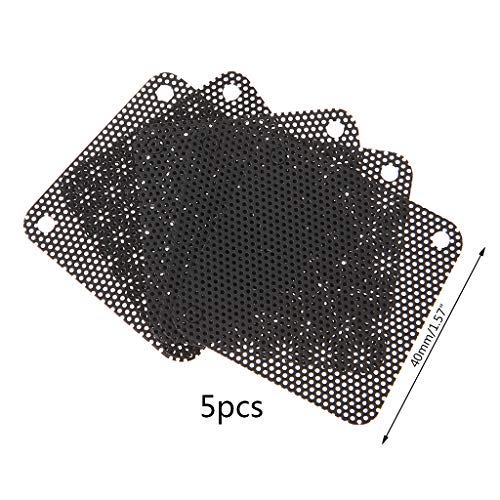 5PCS PC Fan Dust Filter Mesh Cover, 40mm Cuttable PVC Computer Case Guard