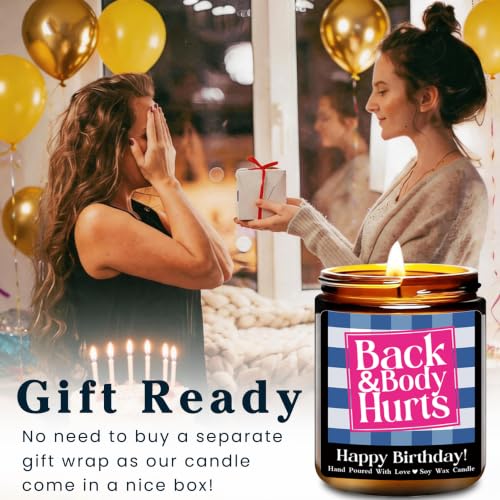 SatisGift Funny Birthday Scented Candle - Lavender & Vanilla, 9 oz Blue