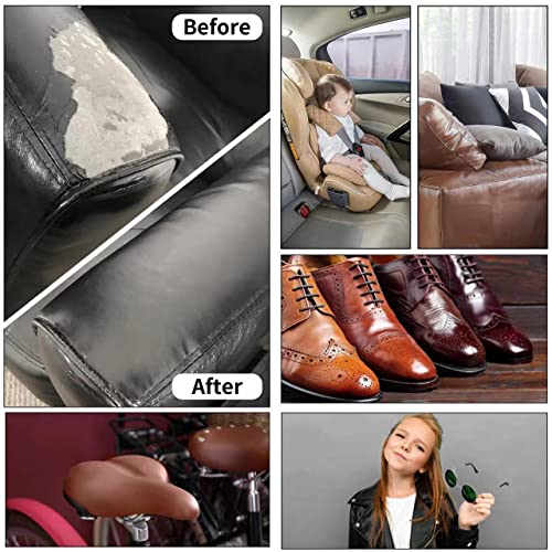 Numola Leather Repair Patch - 3x4 Inch Self-Adhesive Light Brown