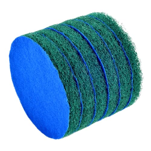 Kichwit 6 Pack Green Super Abrasive Replacement Scrub Pads - 5 Inch
