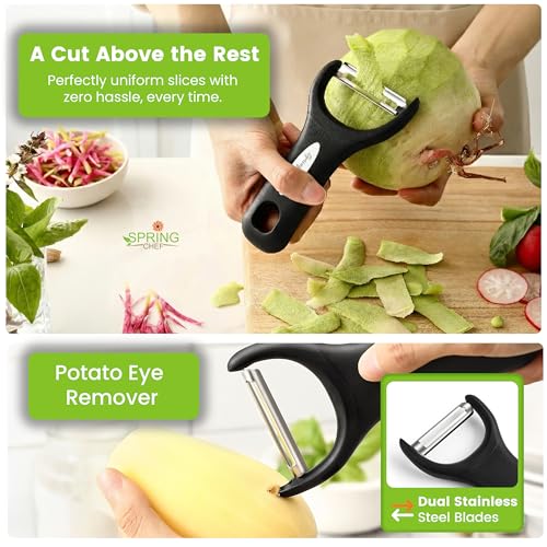 Spring Chef Y Peeler - Ultra-Sharp Stainless Steel Vegetable Peeler - 1 Pack