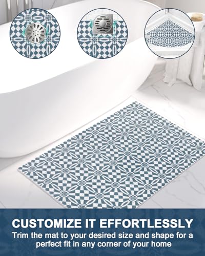 Non-Slip Bathtub Mat with Loofah Texture for Comfort & Safety