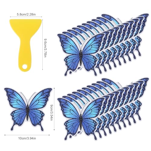 20 PCS Butterfly Non-Slip Bathtub Stickers - Waterproof Adhesive Safety Decor