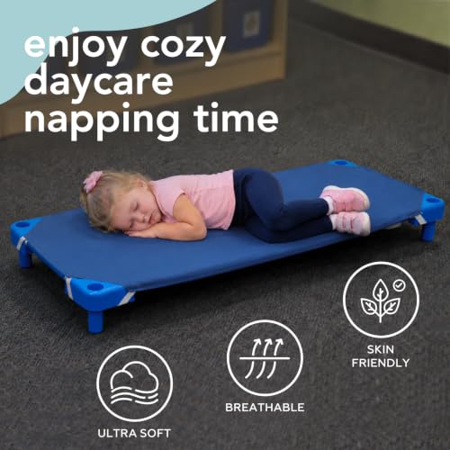 Comfyanno Fitted Cot Sheets for Daycare 2-Pack - Navy Blue