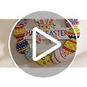 Easter Bunny Wooden Wreath Decoration - 2PCS Rustic Door Sign