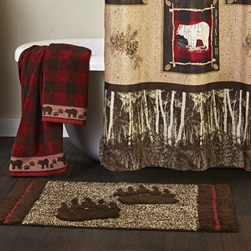 Sundance Hand Towel - 100% Cotton Buffalo Check Red, 16" x 25"