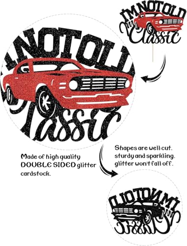 Classic Red Car Cake Topper for Men's 40th to 90th Birthdays