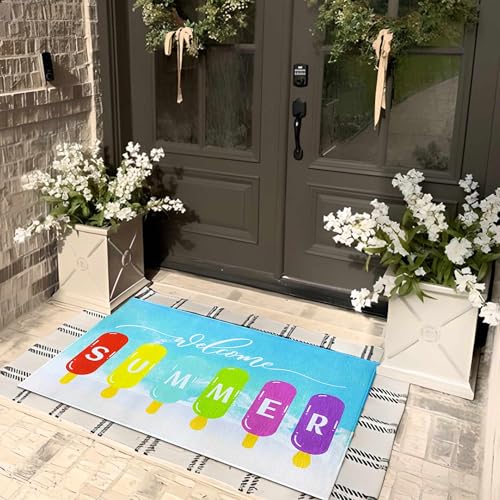Summer Decorative Doormat 17"x30" - Non-Slip & Washable