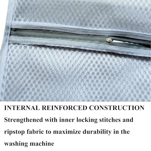 3Pcs Medium Mesh Laundry Bags for Delicates - Durable Zipper Wash Pouches (12 x 16 Inches)