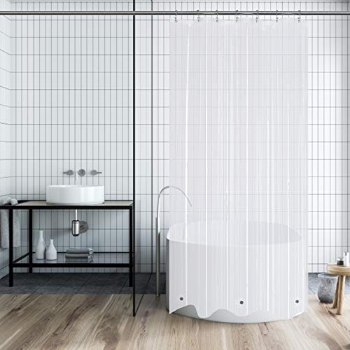 Mrs Awesome 36x72 Stall Shower Curtain Liner, Clear Heavy Duty PEVA