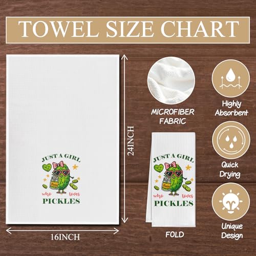 Funny Pickle Kitchen Towel - 16x24 Inch Microfiber Hand Towel