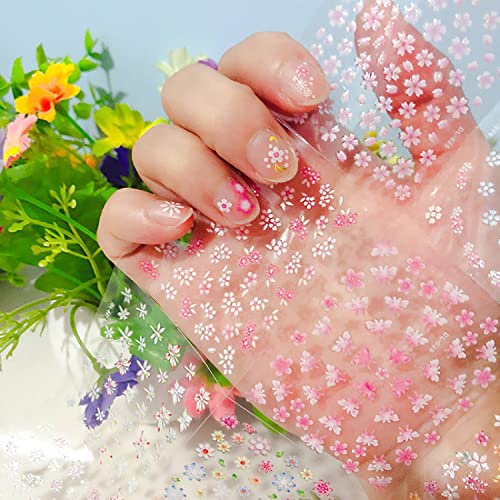 30 Sheets 3D Nail Art Stickers Decals Flowers Butterfly Love Heart