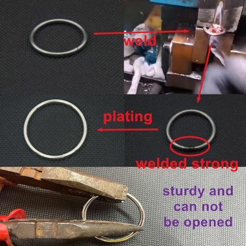 40pcs Heavy Duty Metal O Rings for Pet Collars & Sewing
