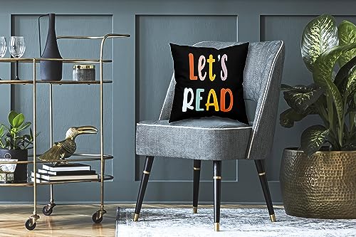 Kids Reading Pillow Cover - 18x18 Cotton Decorative Cushion