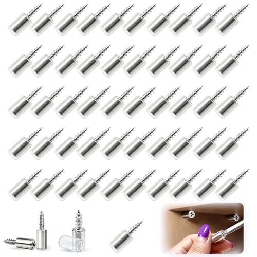 50 Pcs Self-Tapping Screws and Shelf Pins for Cabinets